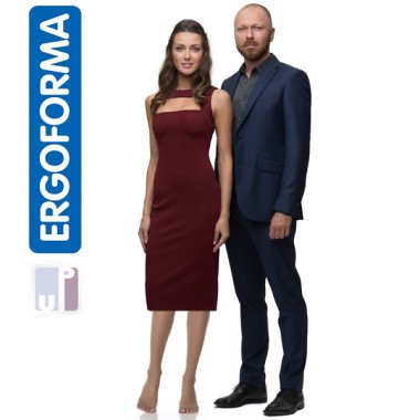Чулки компрессионные Ergoforma UP унисекс 1 класса компрессии с открытым носком, телесные EU 216