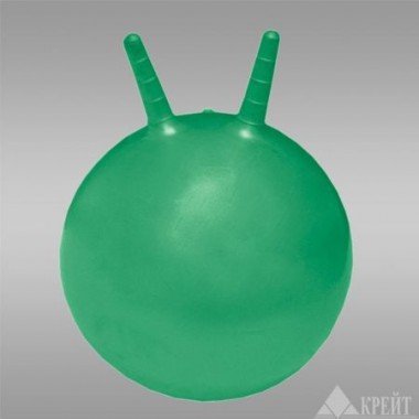 Гимнастический мяч детский попрыгун с рожками 55 см в коробке с насосом Крейт DMp 55