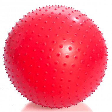 Мяч для занятий лечебной физкультурой (массажный, АВС, с насосом, 65см., красный) Тривес М-165
