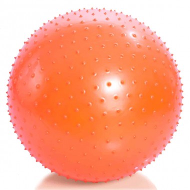 Мяч для занятий лечебной физкультурой (массажный, АВС, с насосом, 75см., оранжевый) Тривес М-175
